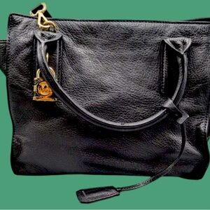 MICHAEL Michael Kors McKenna Black Leather Satchel
